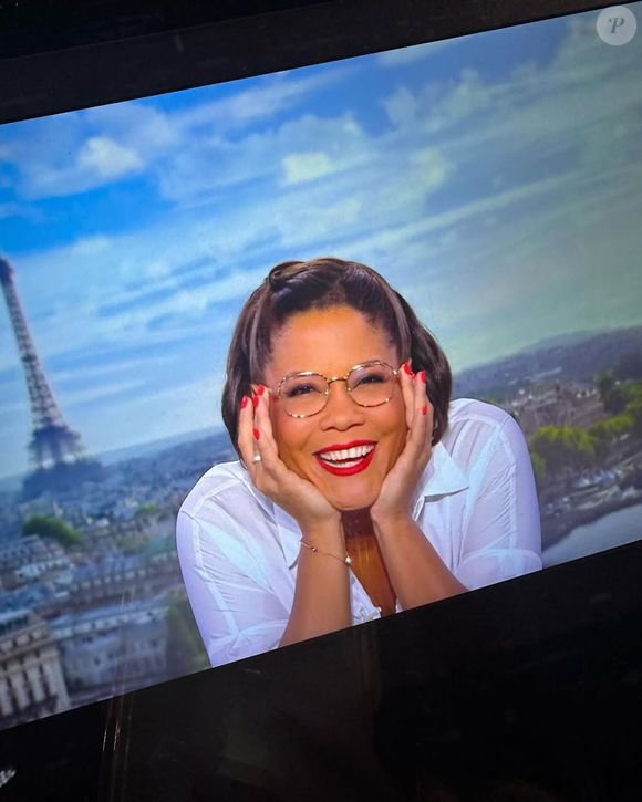 Karine Baste lors d'un tournage du JT de France 2