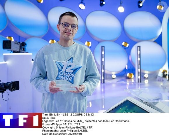 Emilien, grand champion des "12 Coups de midi", sur TF1