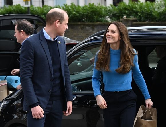 Le prince William et Kate Middleton arrivent au centre culturel ukrainien à Londres, pour découvrir les efforts extraordinaires déployés pour soutenir les Ukrainiens au Royaume-Uni et dans toute l'Europe. Le 9 mars 2022. © Backgrid UK/Bestimage