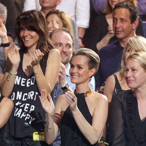 Exclusif - Amanda Sthers, Hortense D'Esteve, Laeticia Hallyday, Luana Belmondo - People au concert de Johnny Hallyday au POPB de Bercy a Paris - Jour 2. Le 15 juin 2013 Borde-Corlouer-Jacovides-Moreau / Bestimage