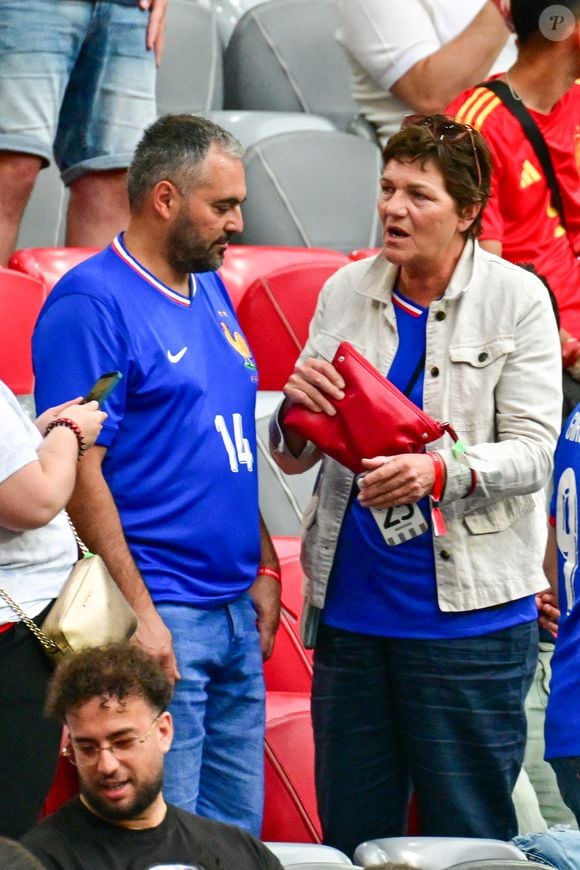 Véronique Rabiot (mère d'Adrien Rabiot) dans les tribunes de la demi-finale du Championnat d'Europe de football (Euro 2024) entre l'Espagne et la France (2-1) à Munich, Allemagne, le 9 juillet 2024. © Bestimage