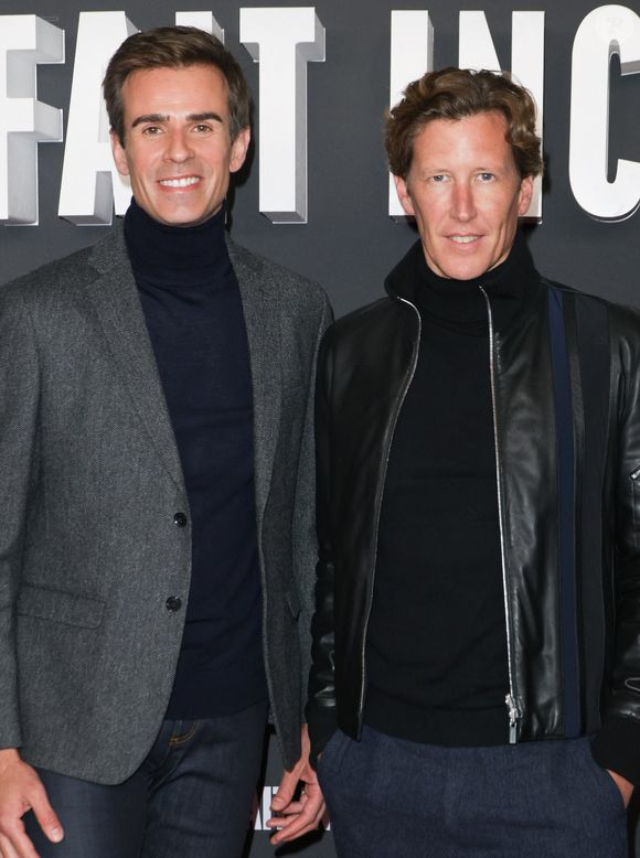 Jean-Baptiste Marteau et son compagnon Jean de Reynal - Avant-première du film "Un parfait inconnu" au Grand Rex à Paris le 15 janvier 2025. © Coadic Guirec/Bestimage