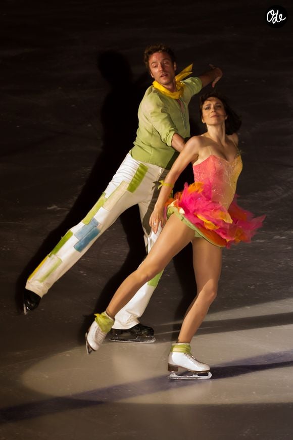 Nathalie Péchalat et Fabien Bourzat en spectacle avec l'équipe de France de patinage à Boulogne-Billancourt le 26 avril 2014.

© Bestimage