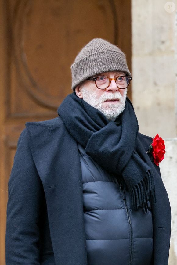 Thomas Stern, le mari de Catherine Laborde - Arrivées aux obsèques de C.Laborde en l’église Saint-Roch à Paris, le 6 février 2025. Décédée le 28 janvier 2025 à l'âge de 73 ans, l'ancienne présentatrice météo de TF1 (1988 - 2017) était atteinte de la maladie neurodégénérative à corps de Lewy. 
© Jacovides - Moreau / Bestimage