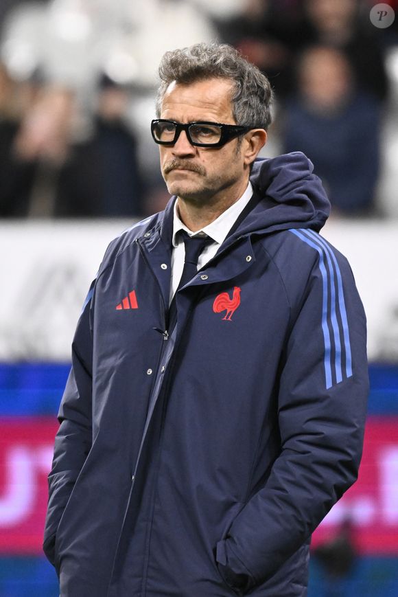 Fabien Galthie pendant le match France - Argentine au Stade de France. ( Photo by Bestimage ) -
