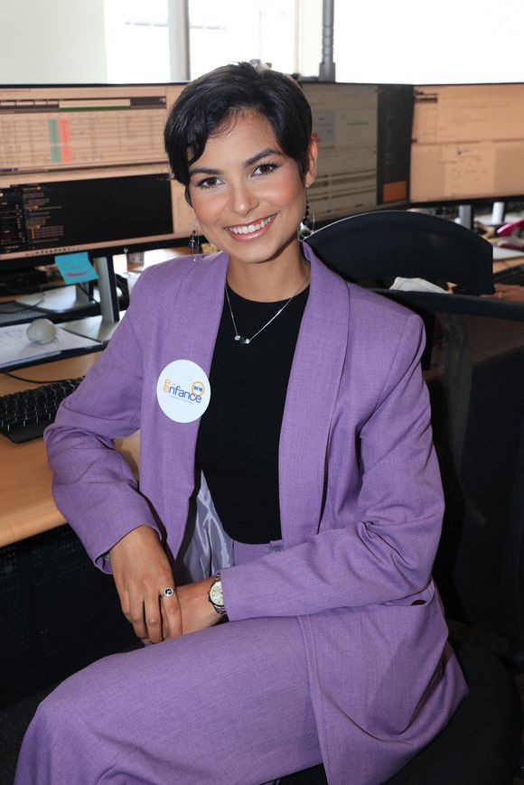 Eve Gilles participe à la 21ème journée caritative d'Aurel BGC pour honorer la mémoire des 658 employés de BGC tués au WTC le 11 septembre 2001, qui s'est tenue au siège d'Aurel BGC, rue Richelieu à Paris, le 10 septembre 2025, France. Photo par Jerome Domine/ABACAPRESS.COM