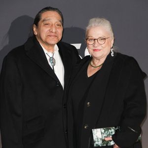 Josiane Balasko et son mari George Aguilar au photocall du dîner de la 50ème édition de la cérémonie des César au Fouquet's à Paris, France, le 28 février 2025. © Coadic Guirec/Bestimage