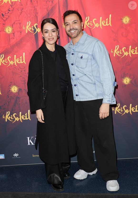 Sofia Essaïdi, Kamel Ouali lors de la générale du spectacle "Le roi soleil" au Dôme de Paris le 9 décembre 2025. © Coadic Guirec / Bestimage