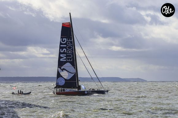 LE HAVRE, FRANCE - 26 OCTOBRE : COLMAN Conrad de Nouvelle Zélande - BLANCHARD Mathieu de France, Sailing Msig europe (Imoca), lors du Championnat de France de Course au Large Transat Café L'Or le 26 OCTOBRE 2025 au Havre, France (Photo by Bruno Vandevelde/MPSAgency/PsnewZ)