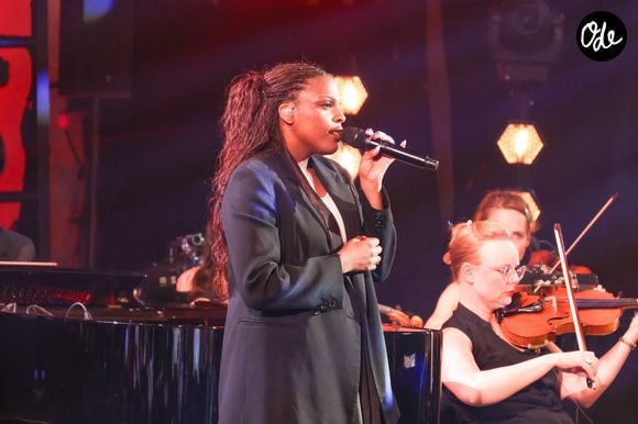 Exclusif - Mentissa, lors de l’enregistrement de l’émission "Le Grand Echiquier - Spéciale Céline Dion" présentée par C.Chazal et A.Manoukian et diffusée le 20 octobre sur France 2, à Paris, France, le 3 juillet 2026. © Jack Tribeca/Bestimage