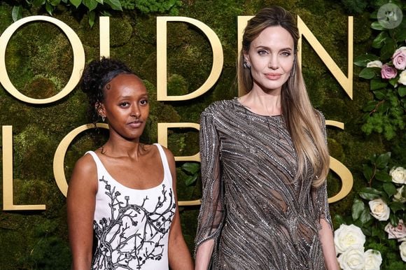Zahara Marley Jolie et sa mère Angelina Jolie arrivent à la 82e cérémonie annuelle des Golden Globe Awards qui s'est tenue à l'hôtel Beverly Hilton le 5 janvier 2025. Photo par Xavier Collin/Image Press Agency/ABACAPRESS.COM