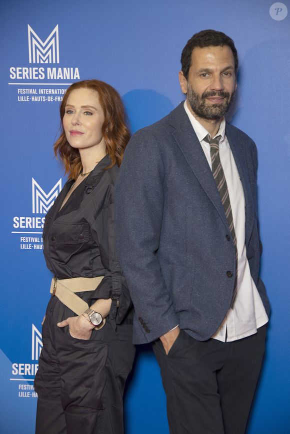 Audrey Fleurot, Mehdi Nebbou de la série HPI - 6 ème édition du Festival Séries Mania à Lille, France, le 18 mars 2023. © Christophe Aubert via Bestimage