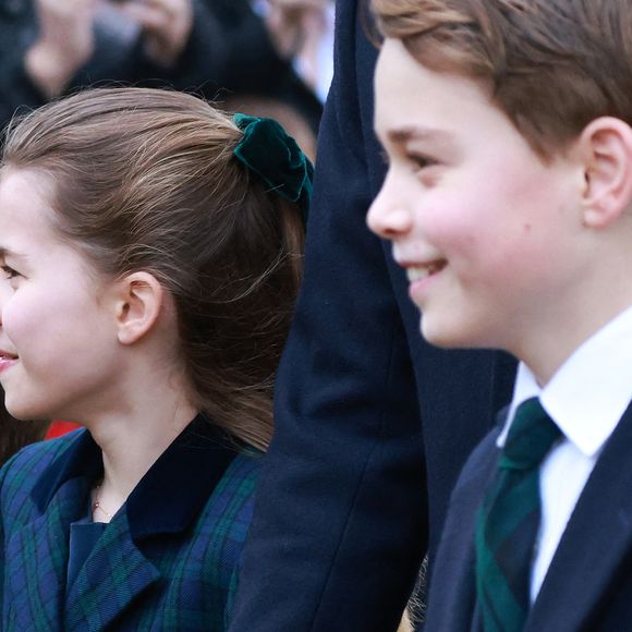 Ce mercredi 25 décembre 

Prince Louis, Princesse Charlotte, Prince George - La famille royale britannique se rend à la messe de Noël à Sandringham le 25 décembre 2024.