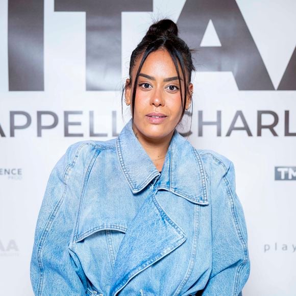 Exclusif - Amel Bent à la projection privée en avant-première du documentaire sur Vitaa (Charlotte Gonin) "Je m'appelle Charlotte" dans les locaux de TF1 à Boulogne Billancourt le 18 novembre 2024. © Pierre Perusseau / Bestimage