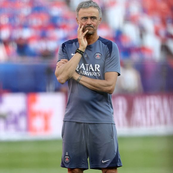 Luis Enrique, entraîneur du PSG, lors de la séance d'entraînement avant la finale de la Ligue des Champions 2025/2026 entre le Paris Saint Germain et Arsenal FC au stade Puskas Arena de Budapest (Hongrie), le 29 mai 2026. Inside/PsnewZ/Bestimage