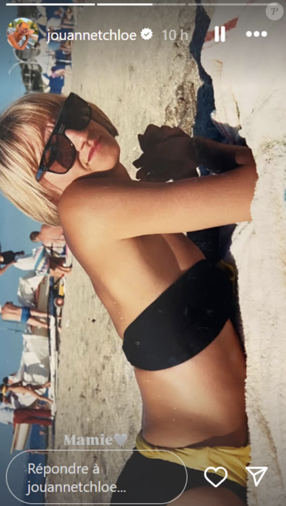 Capture d'écran de la story Instagram de Chloé Jouannet