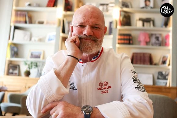 Exclusif - Le chef Philippe Etchebest dans les cuisines de son restaurant "Maison Nouvelle" à Bordeaux, le 11 avril 2025. ©Jean-Marc Lhomer/Bestimage.
