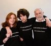 Exclusif - Francis Perrin, sa femme Gersende et leur fils Louis atteint d'autisme, à Paris, le 7 et 8 février 2016. © Rachid Bellak