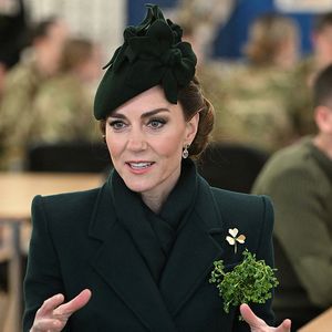Catherine (Kate) Middleton, princesse de Galles, assiste au défilé de la Saint-Patrick de la garde irlandaise à la caserne Wellington, à Londres. Julien Burton / Bestimage
