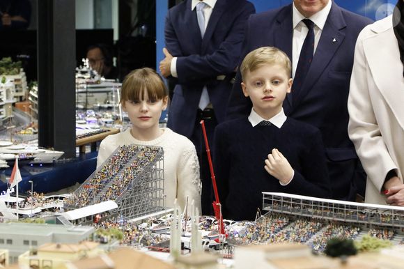 Les jumeaux Gabriella et Jacques de Monaco visitent le nouveau Monaco World in Miniatur Wunderland à Hambourg, Allemagne, le 25 avril 2024. Photo Christopher Tamcke/Ddp Images/Abaca