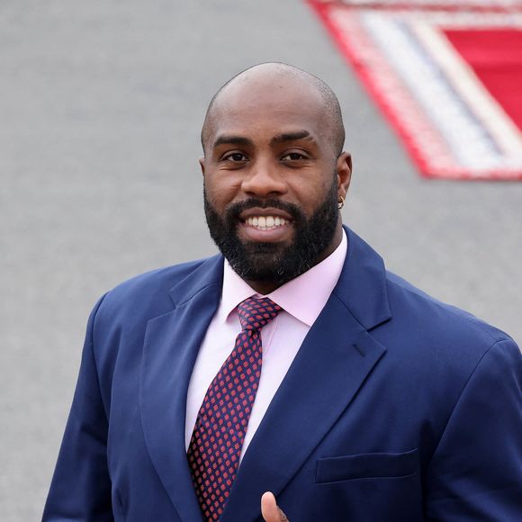 Teddy Riner - Cérémonie d'accueil officielle du Président de la République, Emmanuel Macron et de Brigitte Macron sur la place Mechouar à Rabat au Maroc le 28 octobre 2024. © Dominique Jacovides/Bestimage