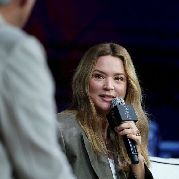 Ensemble, le couple a un enfant, le petit Hiro âgé de 2 ans et demi.

Virginie Efira lors d'une conversation avec V.Efira et C.Mastroianni dans le cadre de la 22ème édition du Festival International du Film de Marrakech, Maroc, le 30 novembre 2025. © Dominique Jacovides/Bestimage