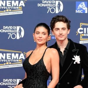 Timothée Chalamet et sa compagne Kylie Jenner à la cérémonie David di Donatello Awards  à Rome, le 7 mai 2025. Zuma Press / Bestimage