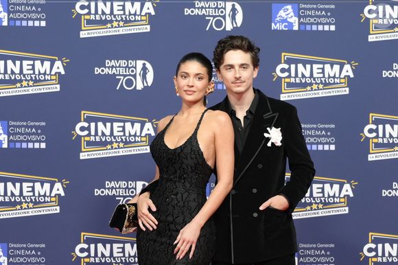 Timothée Chalamet et sa compagne Kylie Jenner à la cérémonie David di Donatello Awards  à Rome, le 7 mai 2025. Zuma Press / Bestimage