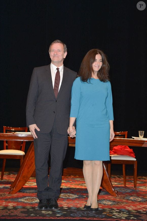 Francis Huster et Cristiana Reali pendant la pièce "Love Letters" au Théâtre Antoine à Paris, France, le 24 avril 2014. Photo by Max Colin/ABACAPRESS.COM