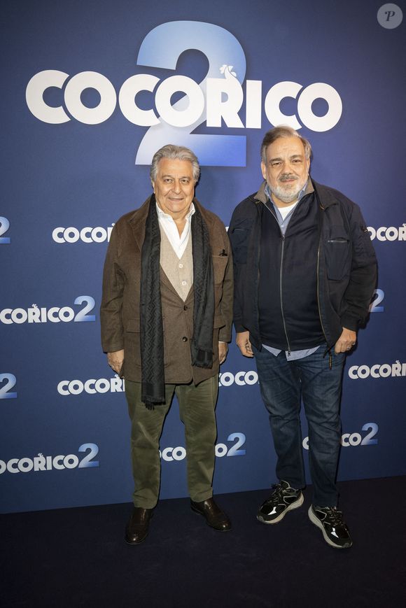 Didier Bourdon et Christian Clavier lors de la première de "Cocorico 2" à Paris le 31 mars 2026.  Photo Eliot Blondet / ABACAPRESS.COM