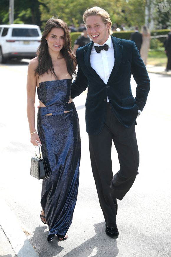 Brooks Nader et le prince Constantin Alexios de Grèce et du Danemark au mariage d'Olivia Culpo et de Christian McCaffrey, quittant Ocean House à Westerly, Rhode Island, USA le 29 juin 2024. © Elder Ordonez/INSTARimages/ABACAPRESS.COM