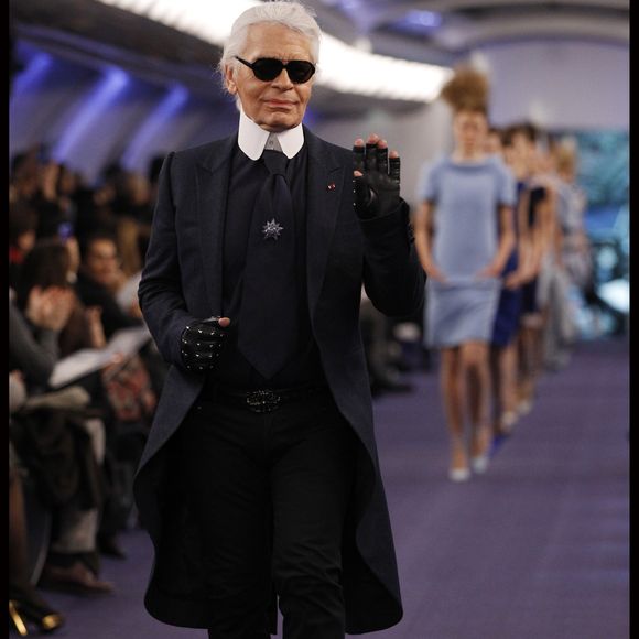 Karl Lagerfeld - défilé de Chanel en 2012 à Paris OLIVIER BORDE / BESTIMAGE
