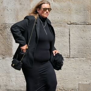 Lisa Azuelos - Arrivées aux obsèques de Mathilde Favier en l'église Saint-Sulpice à Paris, le 31 aout 2026. © Dominique Jacovides-Cyril Moreau/Bestimage