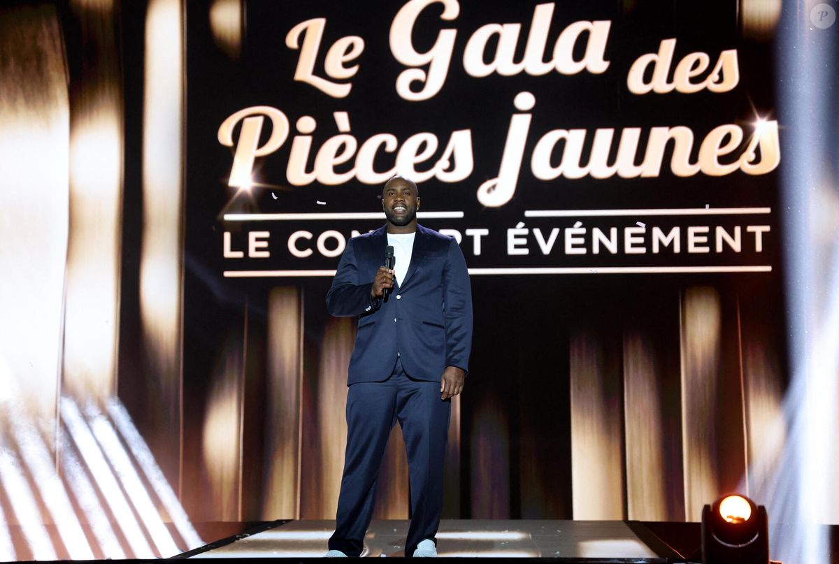 Photo : Exclusif - Teddy Riner sur la scène du "Gala des pièces jaunes