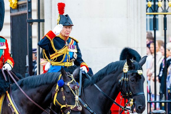 La princesse Anne - Les membres de la famille royale britannique lors de la parade Trooping the Color à Londres, Royaume Uni, le 15 juin 2024. © Backgrid USA/Bestimage