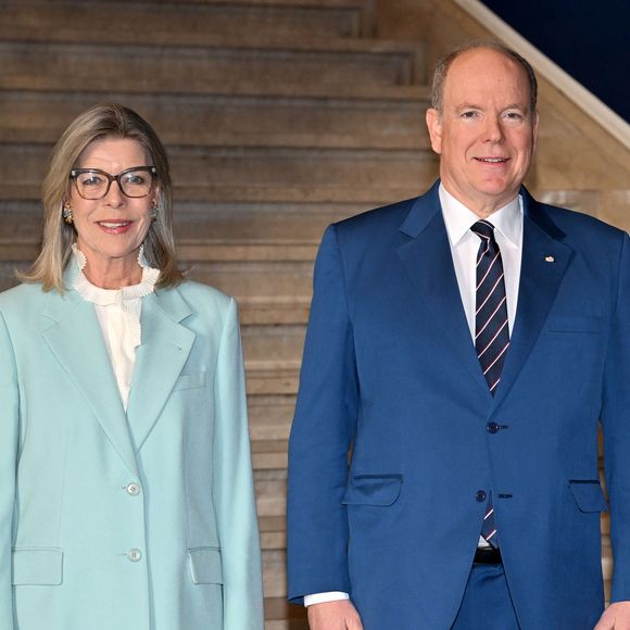 Le prince Albert II de Monaco et la princesse Caroline de Hanovre lors du colloque "Images d'une souveraineté de la Renaissance", au Musée Océanographique de Monaco, le 19 mars 2026.

© Bruno Bbert/Bestimage