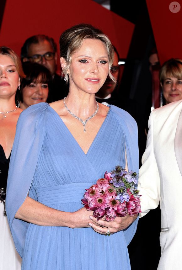 La princesse Charlene de Monaco - 76ème Bal de la Croix Rouge dans la salle des Etoiles à Monaco le 12 juillet 2025. © Claudia Albuquerque/Bestimage