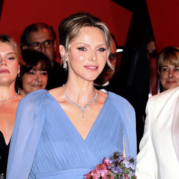 La princesse Charlene de Monaco - 76ème Bal de la Croix Rouge dans la salle des Etoiles à Monaco le 12 juillet 2025. © Claudia Albuquerque/Bestimage