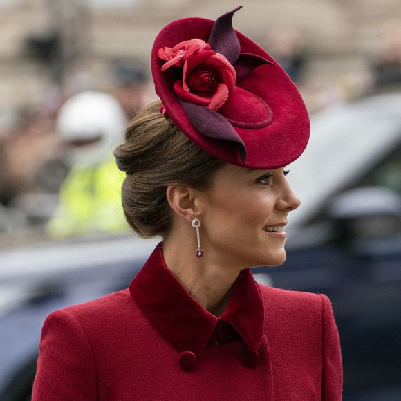 La duchesse de Cambridge lors de la cérémonie annuelle du Jour du Commonwealth à l'abbaye de Westminster à Londres, Royaume-Uni, le 9 mars 2020. Photo par Arthur Edwards/News Licensing/ABACAPRESS.COM