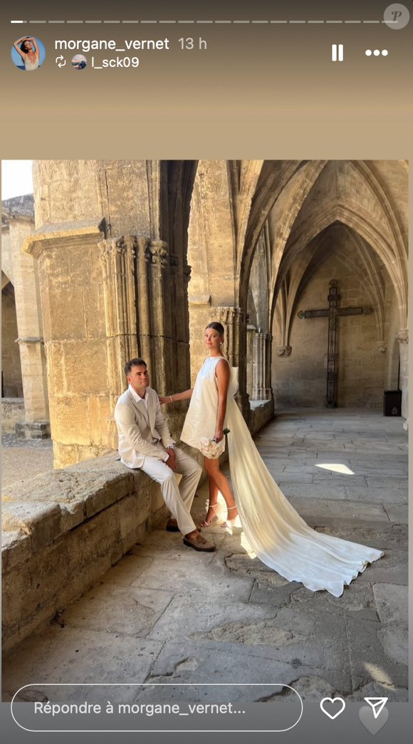 Une union partagée par la jeune femme sur Instagram, où ses abonnés ont pu découvrir les coulisses de cette journée mémorable à travers de nombreuses stories...

Story Instagram de Morgane Vernet lors de son mariage avec Damian Penaud le vendredi 18 juillet. @morgane_vernet