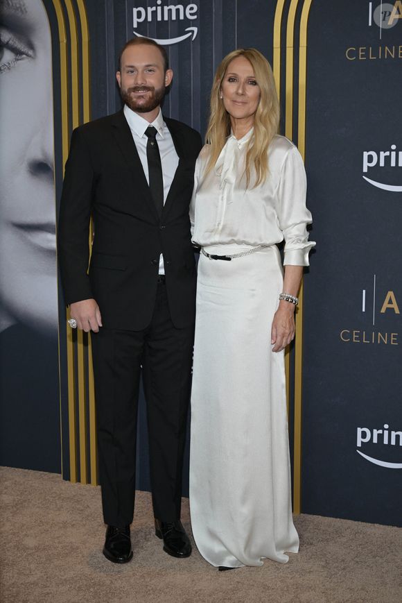 Fiançailles - René-Charles Angelil s'est fiancé - Celine Dion et son fils René-Charles Angélil à la projection du documentaire "I am : Celine Dion" à New York le 17 juin 2024. ©Starmax / Bestimage