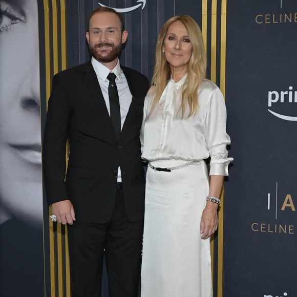 Fiançailles - René-Charles Angelil s'est fiancé - Celine Dion et son fils René-Charles Angélil à la projection du documentaire "I am : Celine Dion" à New York le 17 juin 2024. ©Starmax / Bestimage