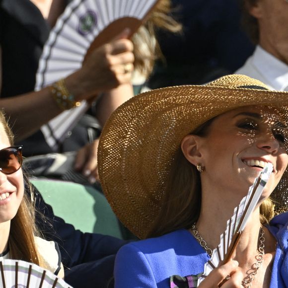 La princesse Charlotte de Galles, Catherine (Kate) Middleton, princesse de Galles - Personnalités à la finale homme du tournoi de tennis de Wimbledon le 13 juillet 2025.

© Chryslène Caillaud / PsnewZ / Bestimage