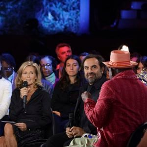Exclusif - Jean-Christophe Rufin, Youssou N’Dour, Claire Chazal, André Manoukian lors de l'enregistrement de l'émission "Le Grand Echiquier, Spéciale Afrique", présentée par C.Chazal et A.Manoukian et diffusée le 28 août 2024 sur France 2, à Paris, France, le 14 septembre 2025. © Jack Tribeca/Bestimage