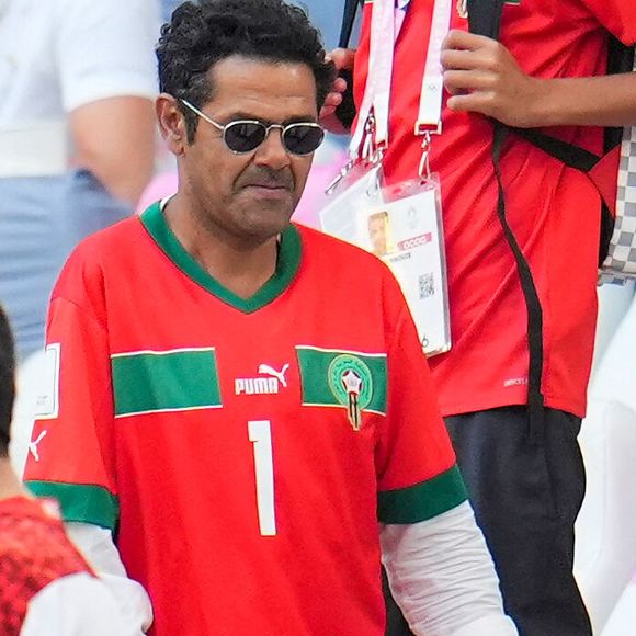 Jamel Debbouze et son fils Léon assistent à la demi-finale de football entre le Maroc et l'Espagne (1-2) lors des Jeux Olympiques de Paris2024 (JO) le 5 aout 2024.