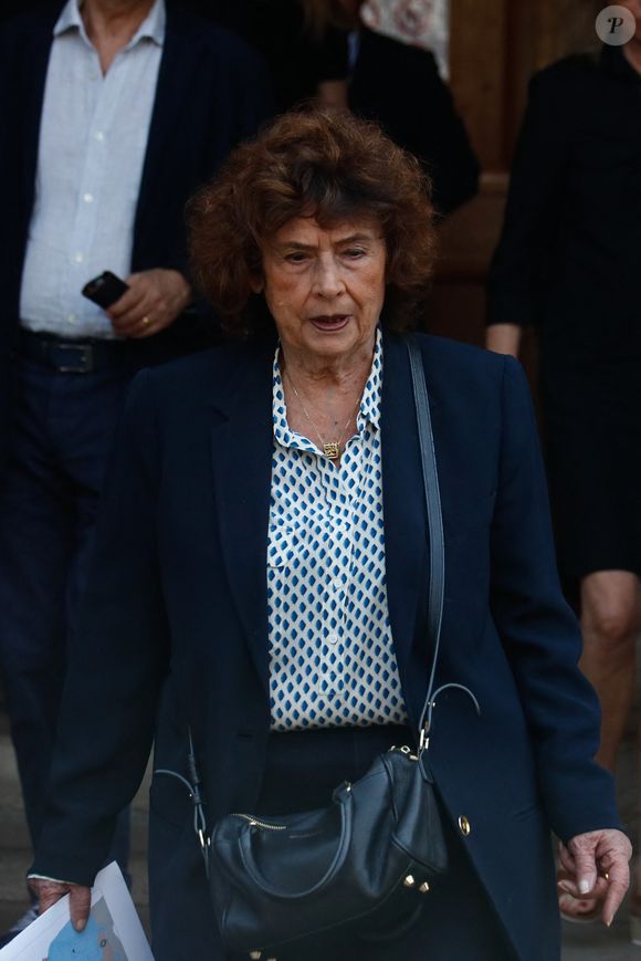 Michèle Cotta - Sorties des obsèques de Philippe Labro dans l'église de Saint-Germain-des-Prés à Paris le 13 juin 2025. © Dominique Jacovides - Christophe Clovis / Bestimage