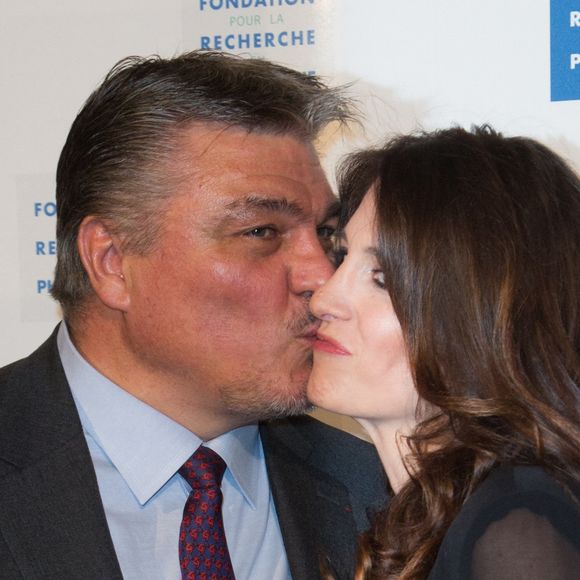 David Douillet et son épouse Vanessa Carrara assistent au gala ' Les Stethos D'Or 2019' au Four Seasons Hotel George V le 11 mars 2019 à Paris, France. Photo by Nasser Berzane/ABACAPRESS.COM