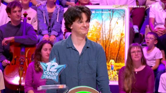 Cyprien, candidat des "12 Coups de midi", le 6 octobre 2025 sur TF1.