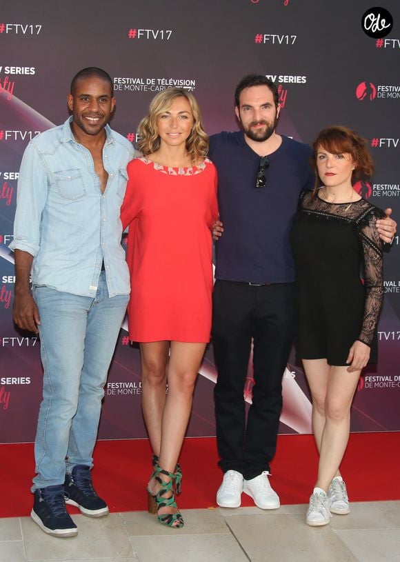 Loup-Denis Elion, Amélie Etasse, David Mora et Anne-Elisabeth Blateau - Séance photo de la soirée « Series Party » lors du 57e Festival de télévision de Monte-Carlo, le 17 juin 2017. © Denis Guignebourg/Bestimage