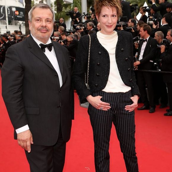 Périco Légasse et sa femme Natacha Polony - Montée des marches du film "Macbeth" lors du 68e Festival International du Film de Cannes, à Cannes le 23 mai 2015.
Crédit : DOMINIQUE JACOVIDES / BESTIMAGE